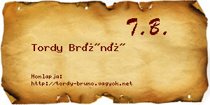 Tordy Brúnó névjegykártya